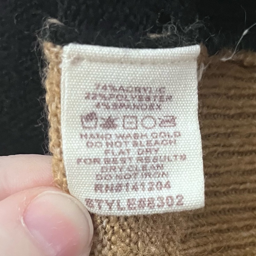Hem & Thread Tan Knit Sweater - Picture 4 of 5